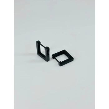Siyah  Çelik Erkek Küpe Çap (9 Mm) Kalınlık (3 Mm) - Ekp0024