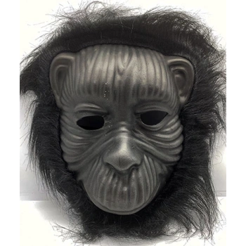 Siyah Eva Goril Maskesi Peluş Tüylü Orangutan Model