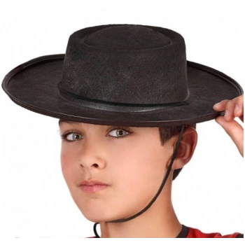 Siyah Mevcut Keçe Flamenko Şapkası Çocuk Boy