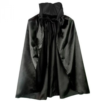 Siyah Renk Yakalı Halloween Pelerini 90 cm (5324)