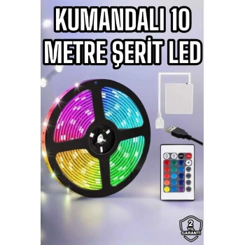 Smart Şerit Led Tv Arkası Renkli Kumandalı 10 Metre