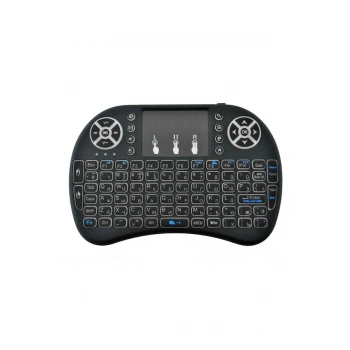 Smart Tv Box Ps3 Uyumlu Kablosuz Dokunmatik Işıklı Şarjlı Touchpadli Mini Q Klavye