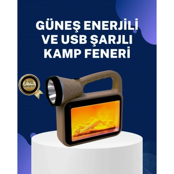 Solar Alev Lambası – Kamp, Bahçe ve Dış Mekan İçin