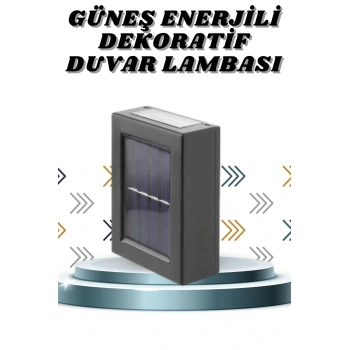 Solar Lamba Dekoratif Aplik Su Geçirmez Led Işıklı Duvar Lambası