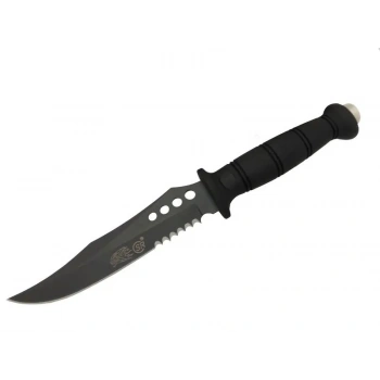 Sr S008b Lejyoner Tırtıklı Outdoor Bıçağı 29 Cm - Kauçuk Sap, Perçinli