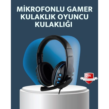 Stereo Mikrofonlu Kablolu Oyun Kulaklığı – Konforlu ve Net Ses İletimi