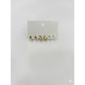 Su Damlası Altılı Kombin Küpe - Kp00566