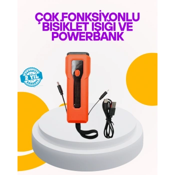 Su Geçirmez Bisiklet Işığı 5000 mAh Powerbankli Ön Far