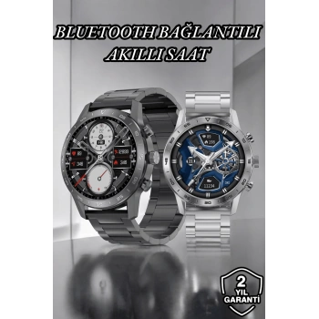 Suya Dayanıklı Dokunmatik Akıllı Saat Bluetooth 5.0, Sesli Asistan Ve Sağlık Takibi