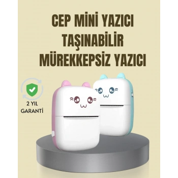 Taşınabilir Mini Termal Yazıcı 200 Dpı Bluetooth Bağlantılı