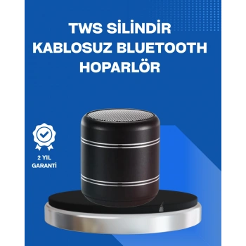 Taşınabilir Silindir Tasarım Bluetooth 5.0 Hoparlör Yüksek Bas Performanslı