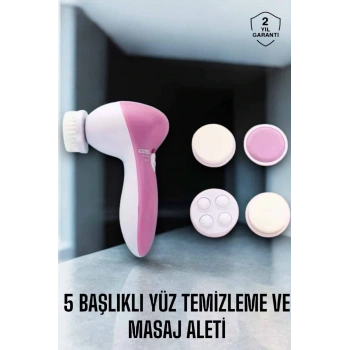 Taşınabilir Yüz Temizleme Cihazı Masaj, Peeling, Temizlik 5 Başlıklı