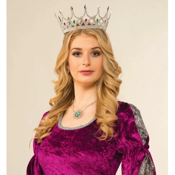 Taşlı Rönesans Kraliyet Gümüş Mevcut Kraliçe Tacı