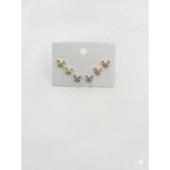 Tatlı Kelebek Modeli Altılı Küpe - Kp00563