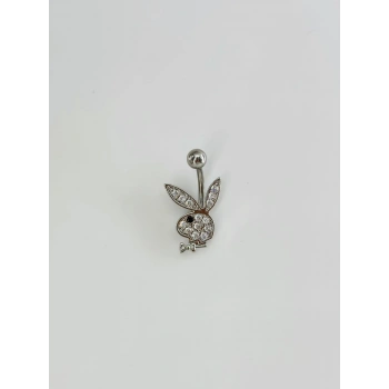 Tavşan Detaylı Göbek Piercing - Pg0114