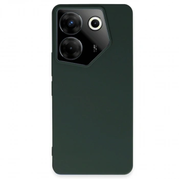 Tecno Camon 20 Pro 5g Kılıf First Silikon - Koyu Yeşil