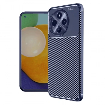 Tecno Spark 30 Pro Kılıf Auto Focus Karbon Kapak - Lacivert