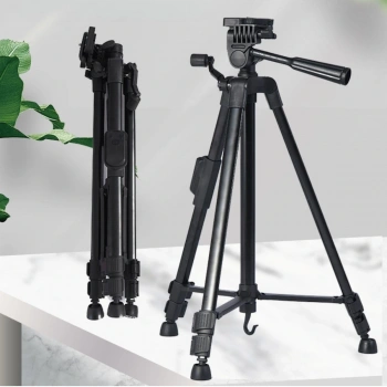 Telefon ve Fotoğraf Makinası Takılabilen Bluetooth Kumandalı 146 cm Tripod (5324)