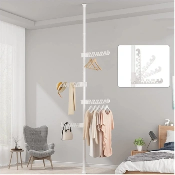 Teleskopik Giysi ve Çamaşır Askısı
