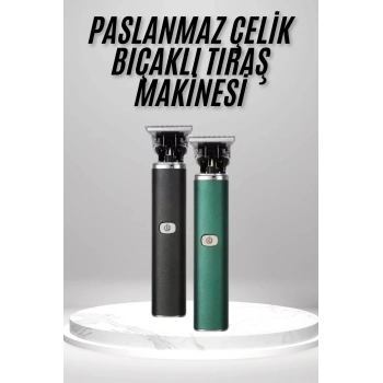 Tıraş Makinesi Profesyonel Paslanmaz Çelik T-bıçak Saç Sakal Ense Vücut