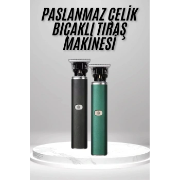 Tıraş Makinesi Profesyonel Paslanmaz Çelik T-bıçak Saç Sakal Ense Vücut