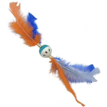 Tüylü Püsküllü Kedi Oyuncağı Dikkat Çekici Renkli Sevimli Evcil Hayvan Oyuncağı (5324)
