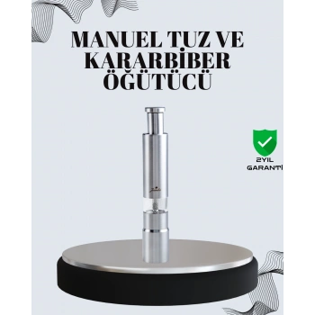 Tuz ve Kararbiber Öğütücü - Şeffaf Akrilik Hazne