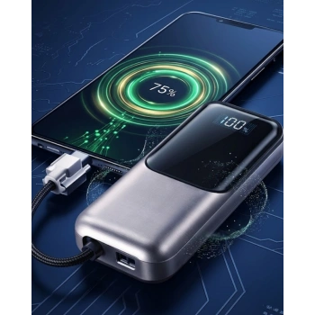 Type C ve Lightning Destekli Yüksek Kapasiteli Powerbank 13000 mAh