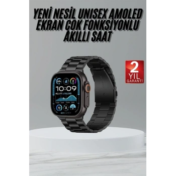Ultra 3 Kordonlu Amoled Ekran Akıllı Saat Çok Fonksiyonlu Uyku Ve Sağlık Takibi