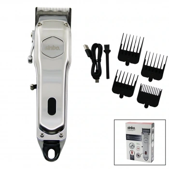 USB ŞARJLI - DİJİTAL GÖSTERGE  SAÇ - SAKAL KESME TRAŞ MAKİNESİ  ÇELİK GÖVDE - KOLLU TARAK AYARI SHC-1905 (5324)