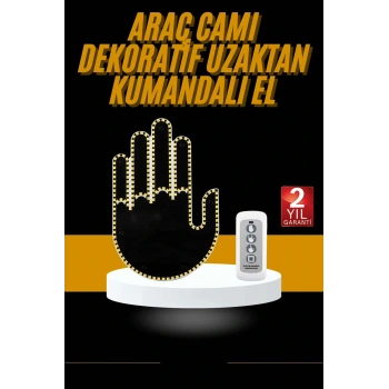 Uzaktan Kumandalı Araba Parmak Hareketi Işığı Parmak Işığı Led Araba Arka Pencere