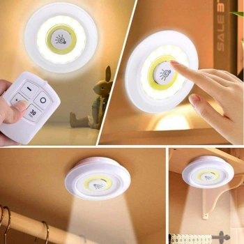 Uzaktan Kumandalı Yapışkanlı Led Spot Lamba (5324)