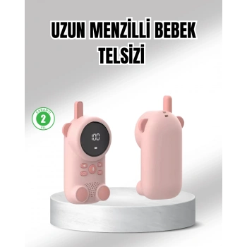 Uzun Menzilli Bebek Telsizi 1-3 Km Çekim 22 Kanal LCD Ekran VOX Şarjlı