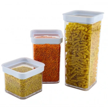 Vakumlu Kare Saklama Kabı - 1 Litre