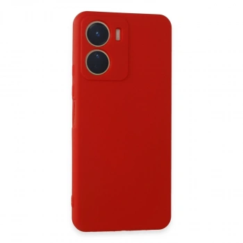 Vivo Y16 Kılıf First Silikon - Kırmızı