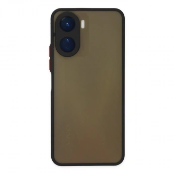 Vivo Y16 Kılıf Montreal Silikon Kapak - Siyah