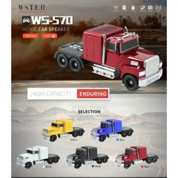 WS-570 Araba Şekli Bluetooth Hoparlör Retro HIFI Stereo Soundbox Masaüstü Bilgisayar Müzik Çalar (5324)