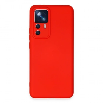Xiaomi Mi 12t Pro Kılıf Nano İçi Kadife Silikon - Kırmızı