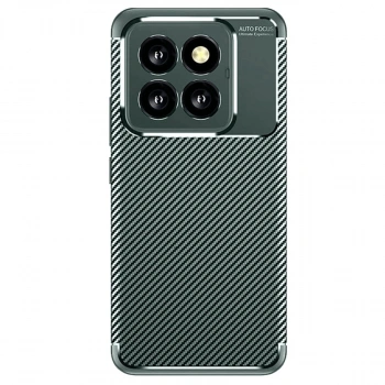 Xiaomi Mi 14t Pro Kılıf Auto Focus Karbon Kapak - Koyu Yeşil