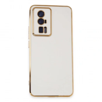 Xiaomi Poco F5 Pro Kılıf Volet Silikon - Beyaz