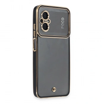 Xiaomi Poco M5 Kılıf Liva Lens Silikon - Siyah