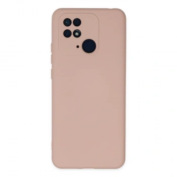 Xiaomi Redmi 10c Kılıf Nano İçi Kadife Silikon - Pudra