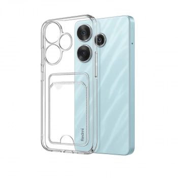 Xiaomi Redmi 13 4g Kılıf Kart Şeffaf Silikon - Şeffaf