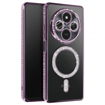 Xiaomi Redmi 14c Joke Simli Magneticsafe Kılıf - Derin Mor