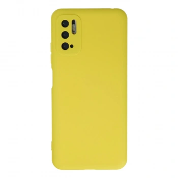 Xiaomi Redmi Note 10 5g Kılıf Nano İçi Kadife Silikon - Sarı