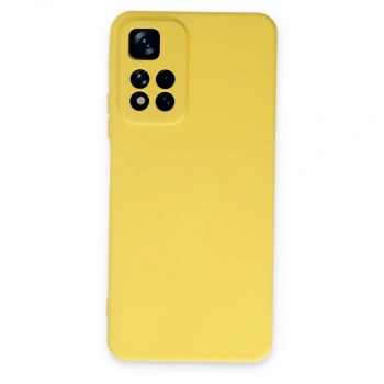 Xiaomi Redmi Note 11 Pro Plus 5g Kılıf Nano İçi Kadife Silikon - Sarı