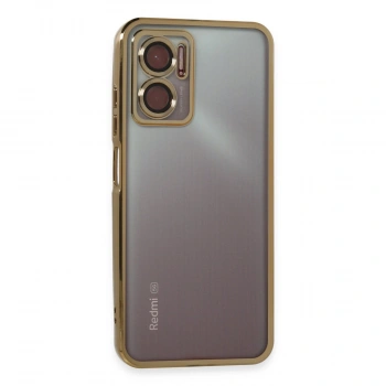 Xiaomi Redmi Note 11e Kılıf Razer Lensli Silikon - Gold