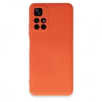 Xiaomi Redmi Note 11t Kılıf Nano İçi Kadife Silikon - Turuncu