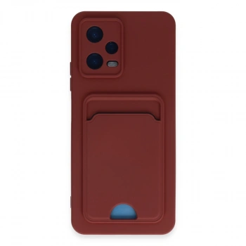 Xiaomi Redmi Note 12 4g Kılıf Kelvin Kartvizitli Silikon - Bordo