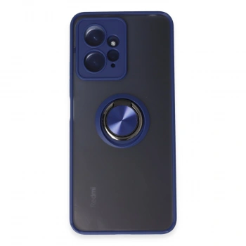 Xiaomi Redmi Note 12 4g Kılıf Montreal Yüzüklü Silikon Kapak - Lacivert